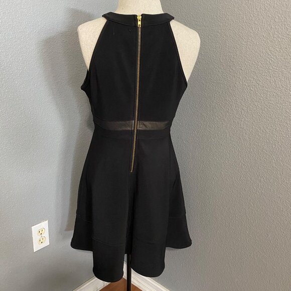 Honey And Rosie Fit & Flare Dress Juniors Size Large Blk Sleeveless Mesh Panel - Picture 6 of 9